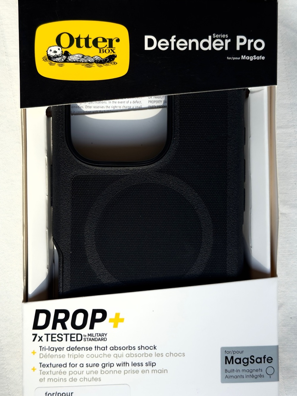 OtterBox Drop+ MagSafe Compatible Phone Case — Black